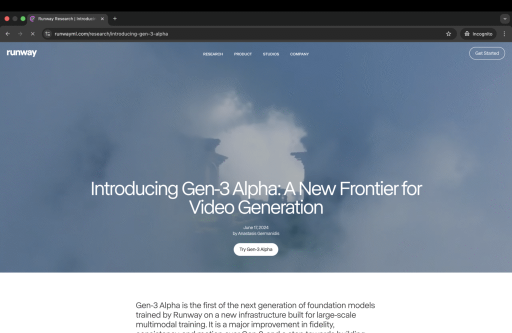 Runway Gen-3 Alpha