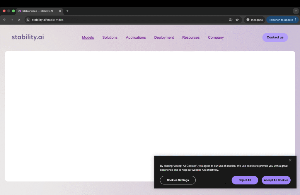 Stability AI - Stable Video Diffusion